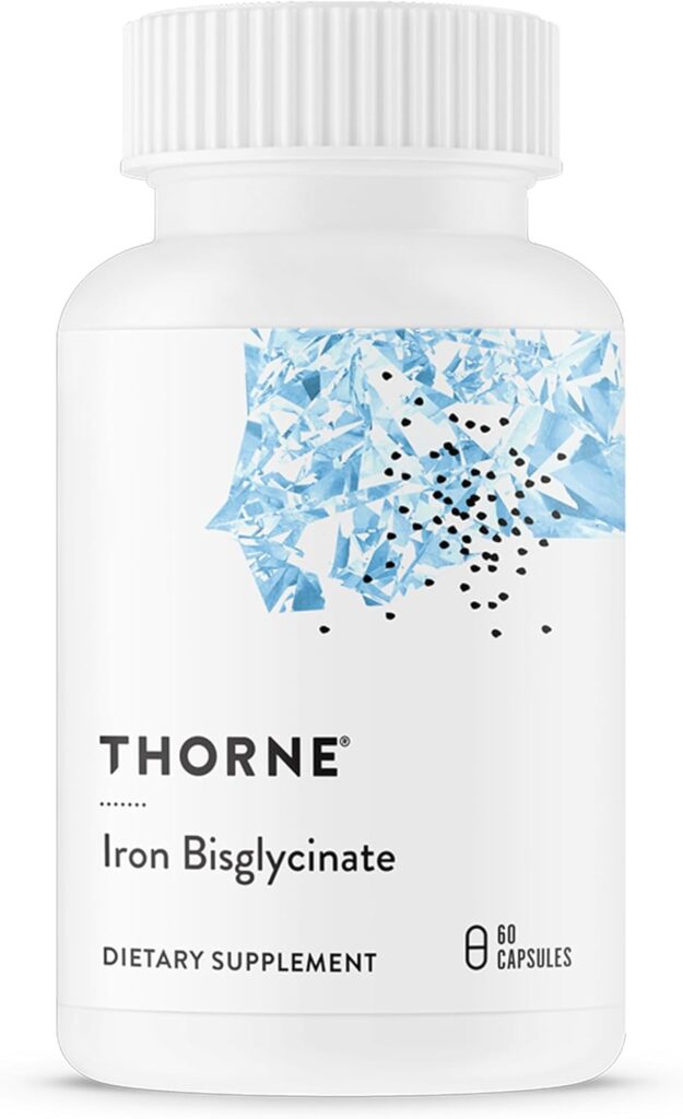 Thorne Iron Bisglycinate 25mg capsules – NSF Certified for Sport iron supplement for female runners